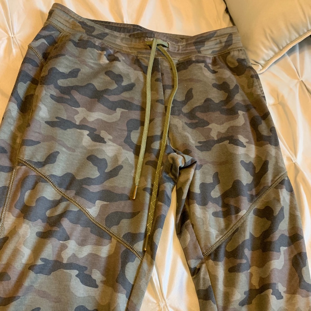 green camo joggers